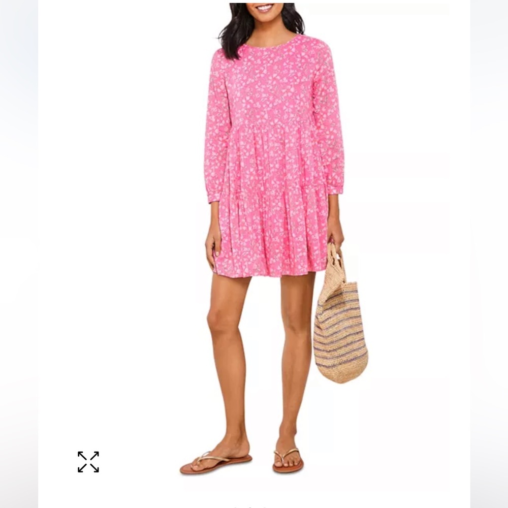 New Vineyard Vines Oleander Floral Tiered Dress
